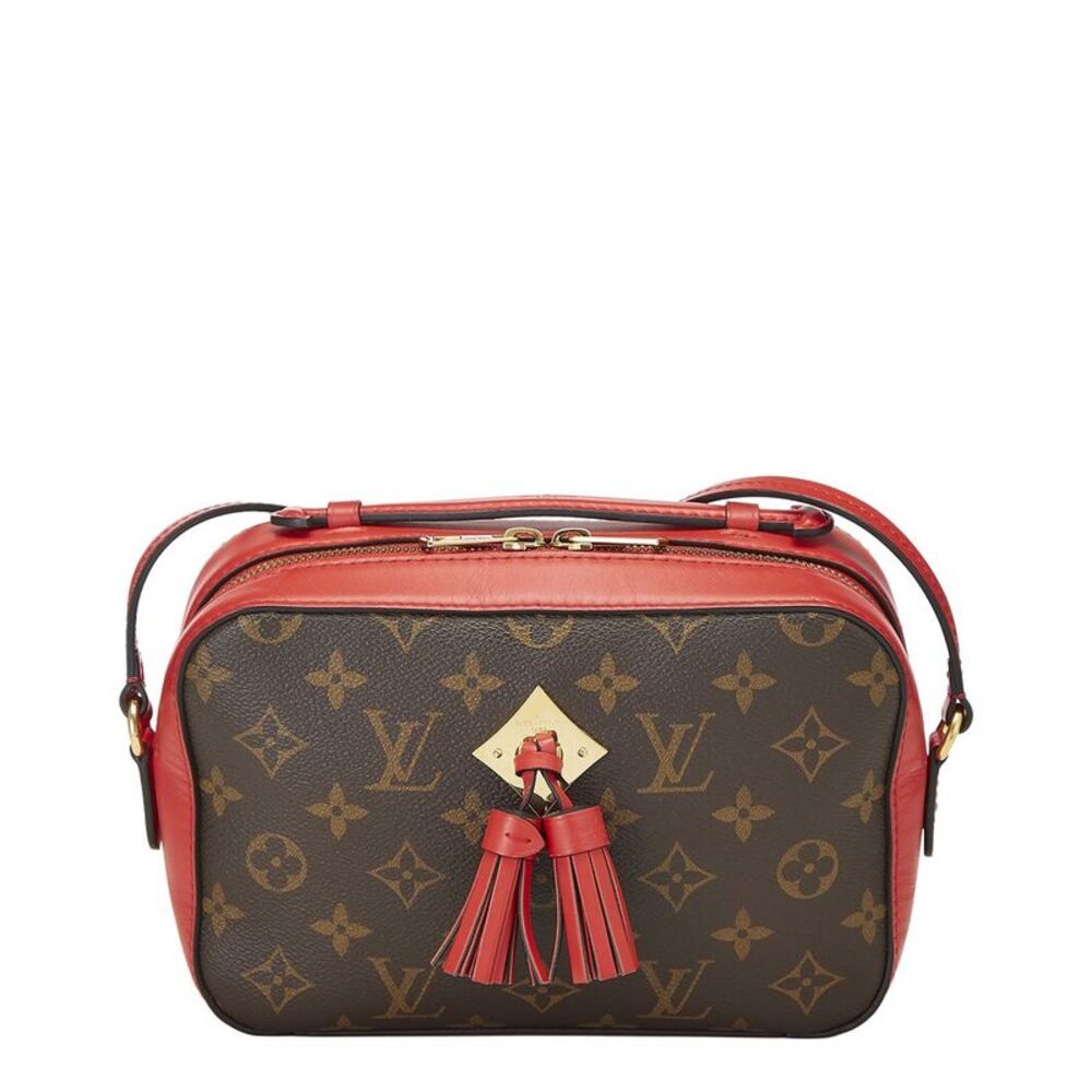 Louis Vuitton Red Monogram Coated Canvas Saintonge (Authentic Pre-Loved)